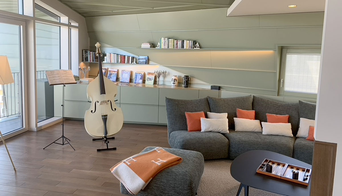 Canape gris decoration interieure